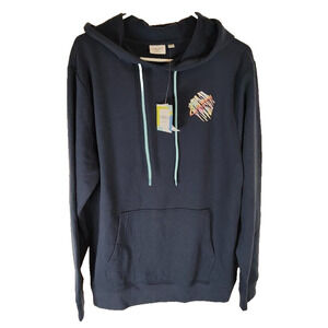 Cabana By Crown And Ivy Mens Blue Hoodie Sweatshirt Size small
